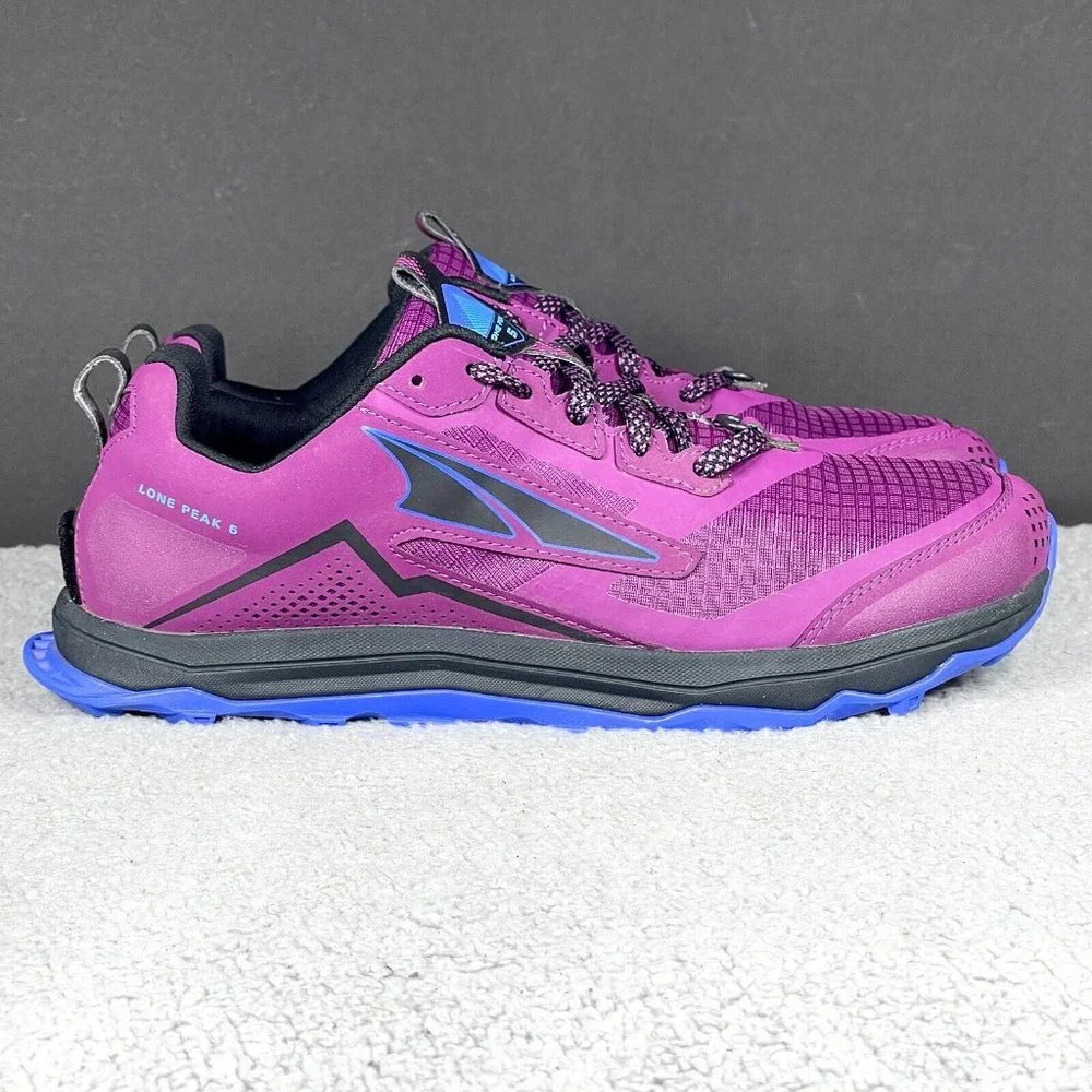ALTRA Lone Peak 5 Women's Size 10.5 Trail Running Shoes Plum Purple